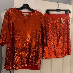 Vintage red sequin suit (late 70’s early 80’s)